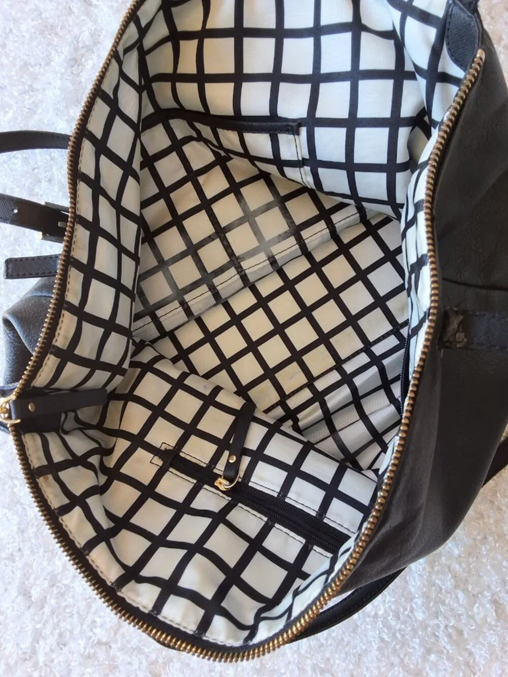 Kate Spade Black Leather Tote Bag